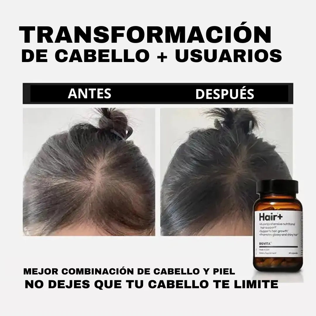 HAIR+ SUPLEMENTO PARA EL CRECIMIENTO DEL CABELLO