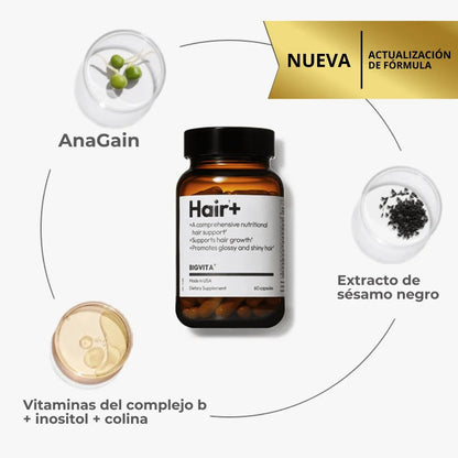 HAIR+ SUPLEMENTO PARA EL CRECIMIENTO DEL CABELLO