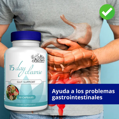 15 DAY CLEANSE - LIMPIADOR INTESTINAL EN 15 DÍAS